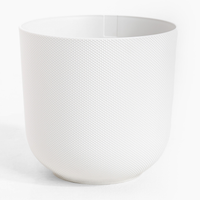 White textured vase on a white background