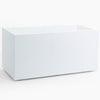 White rectangular box on a white background
